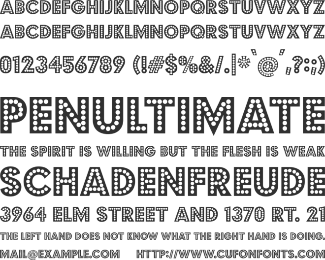 Budmo font preview