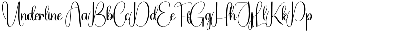 Underline font