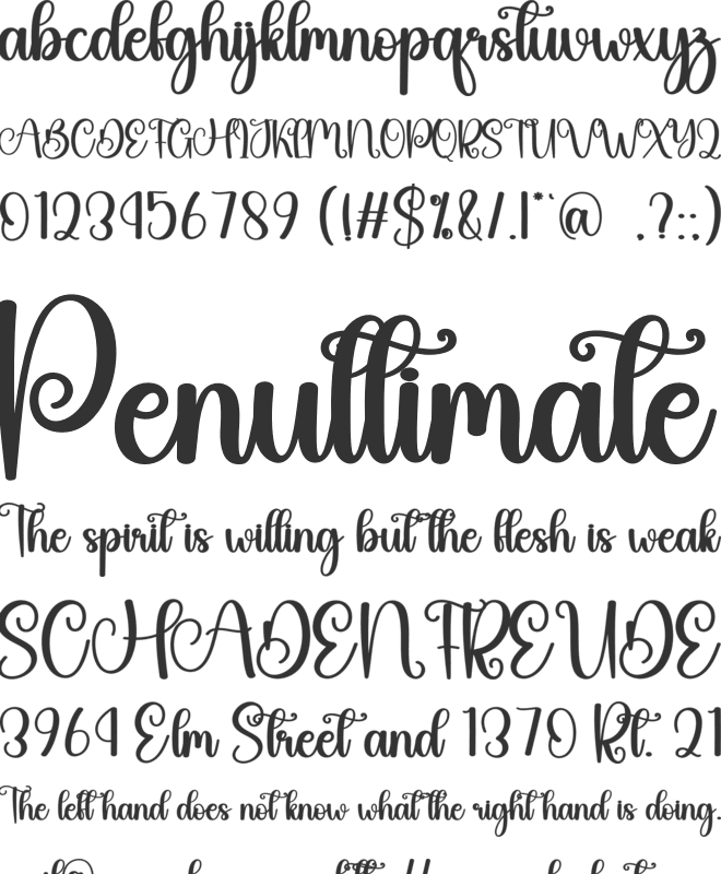 Humble font preview