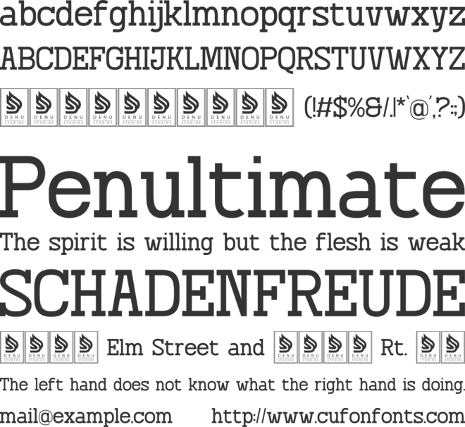 Availo Ledger font preview