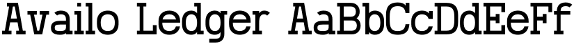 Availo Ledger font download