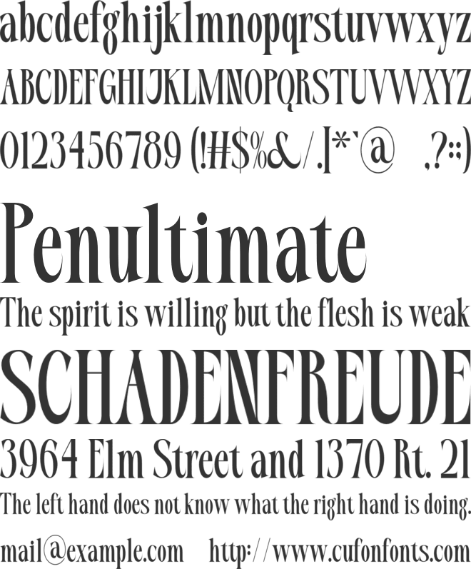 Elient font preview