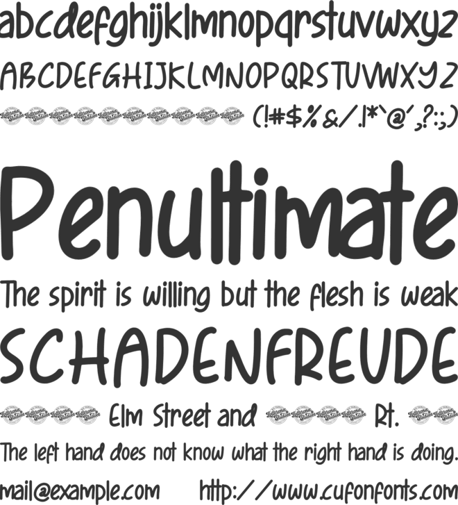 Play Sketch font preview