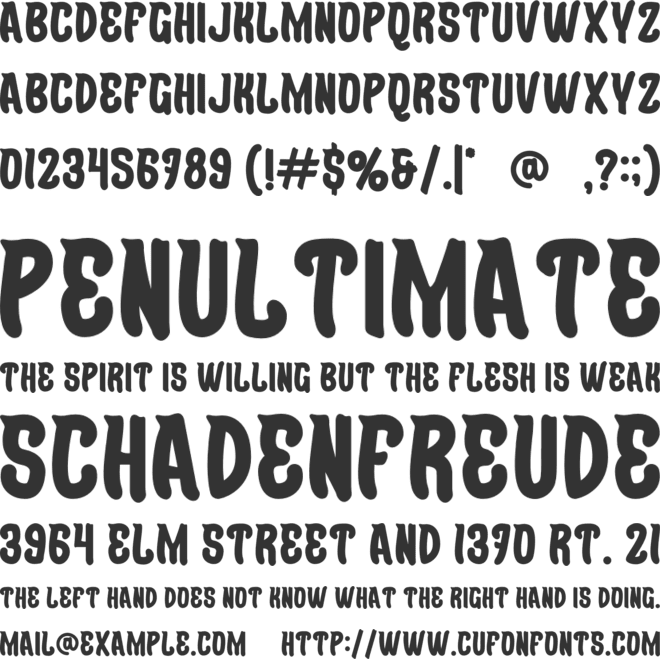 Sweet Combo font preview