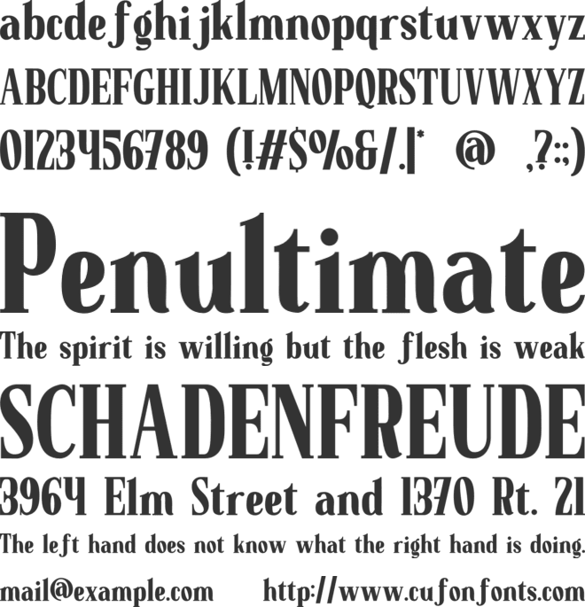 Styvia font preview