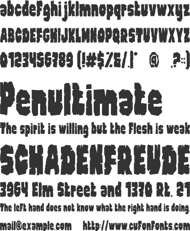 Stone Muscle font preview