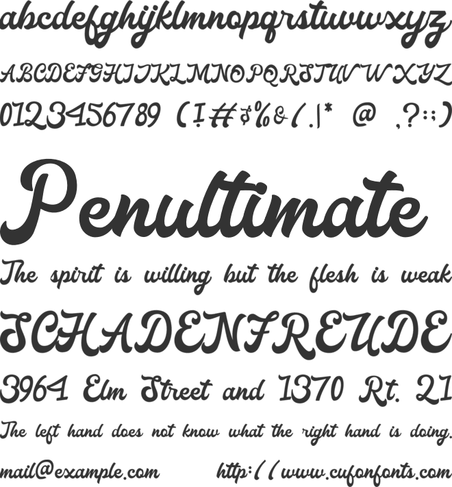 Sorele font preview