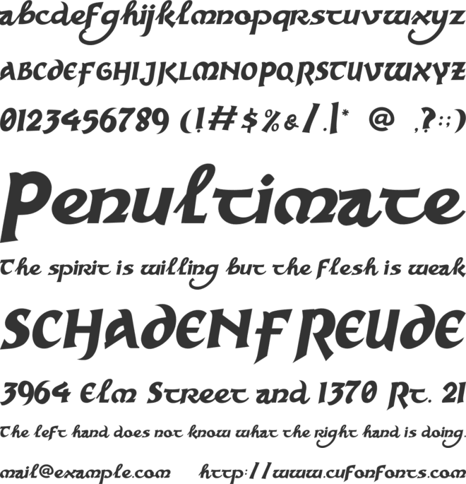 Snow Flow font preview