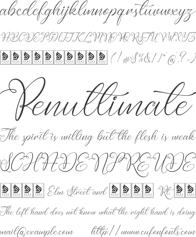 Raisahren font preview