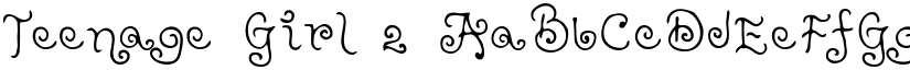 Teenage Girl 2 font