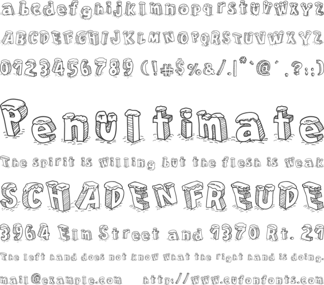 Cartoon Blocks Christmas SC font preview