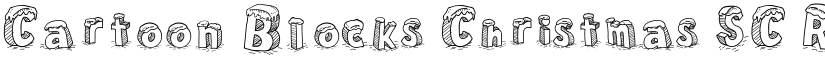 Cartoon Blocks Christmas SC Regular font