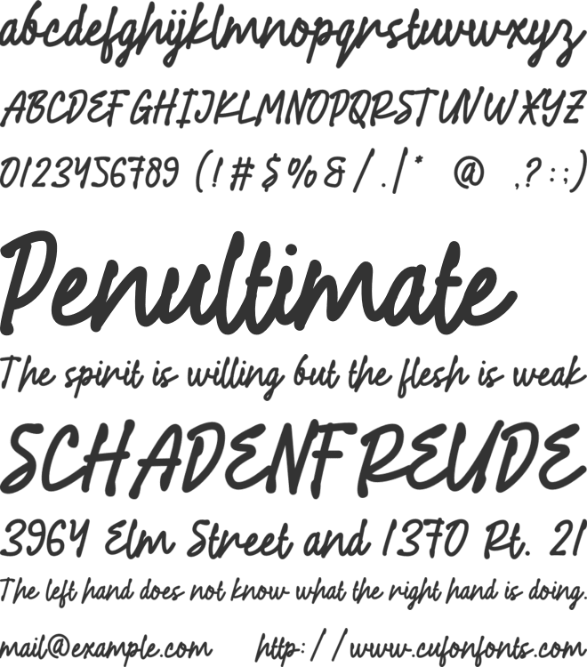 Zymera font preview