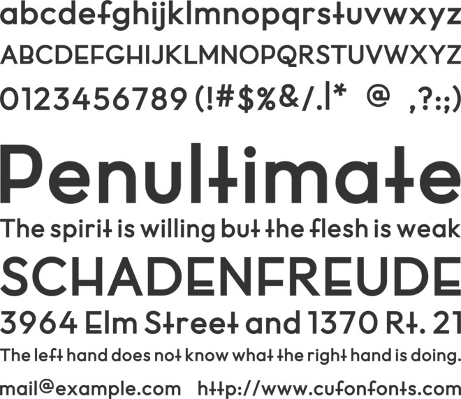 Wavetra font preview
