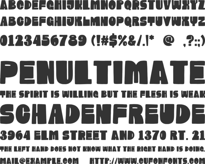 Warm Toast font preview