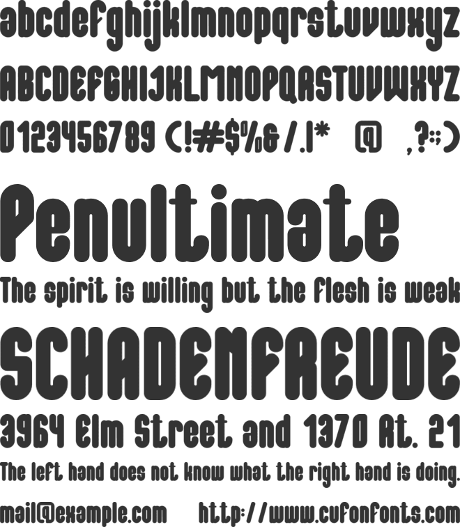 Timbly font preview