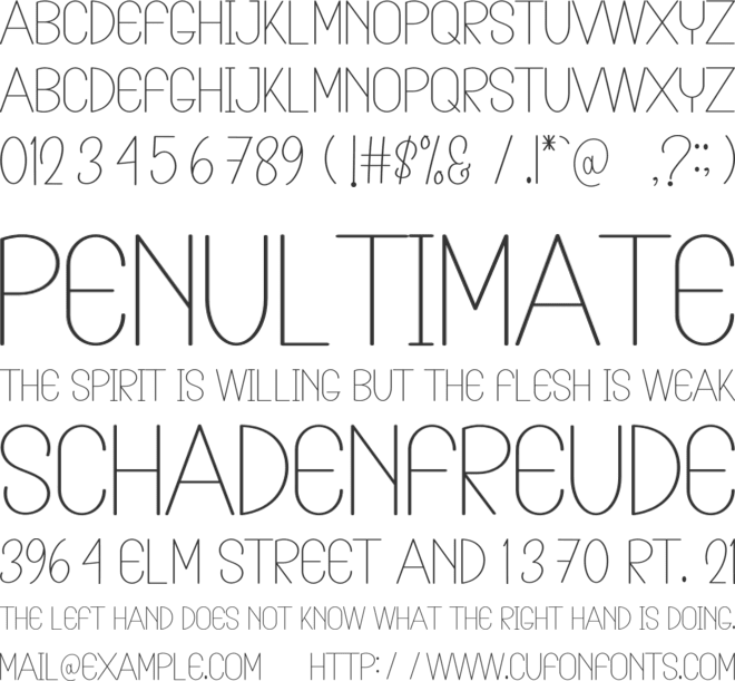 Lucky Sunday font preview