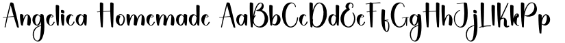 Angelica Homemade font