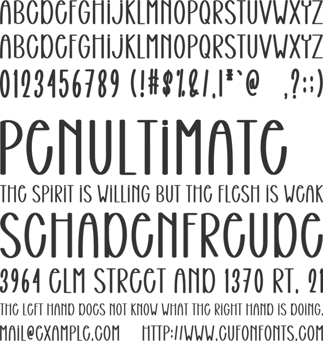 Autumn Positive font preview
