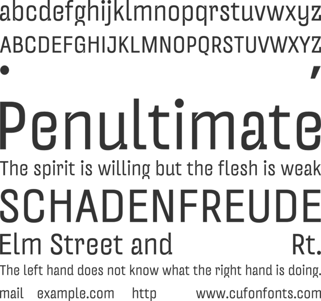 UT Garoga font preview