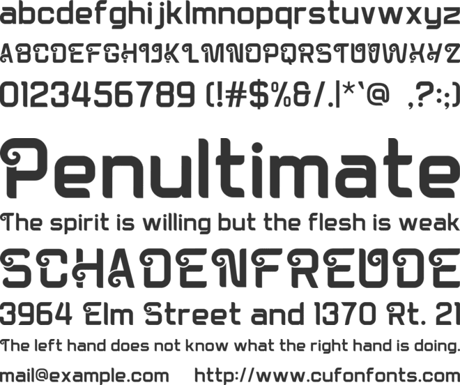 MBANTUL font preview