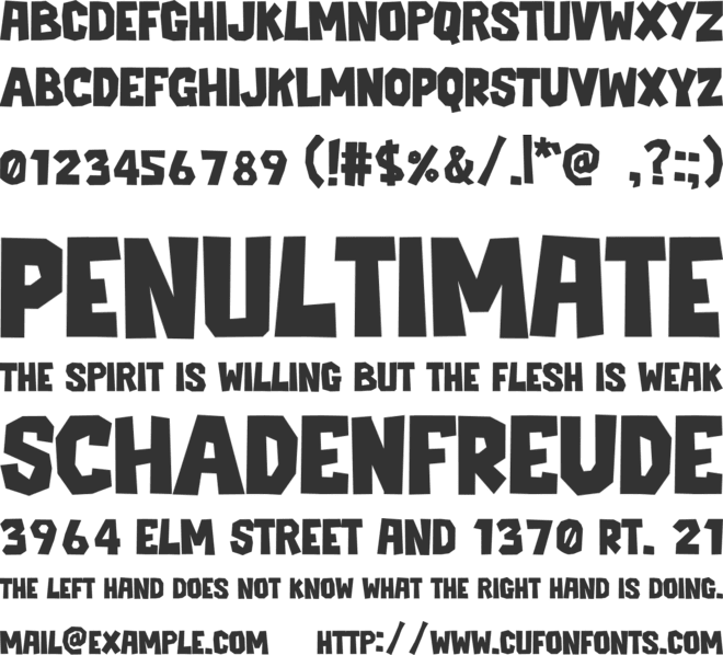 SEEKUW font preview