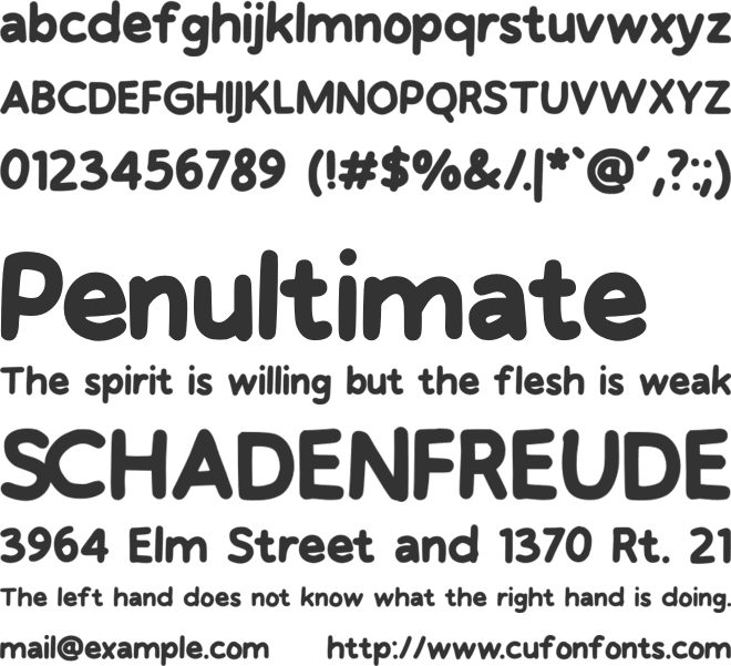 Handson font preview