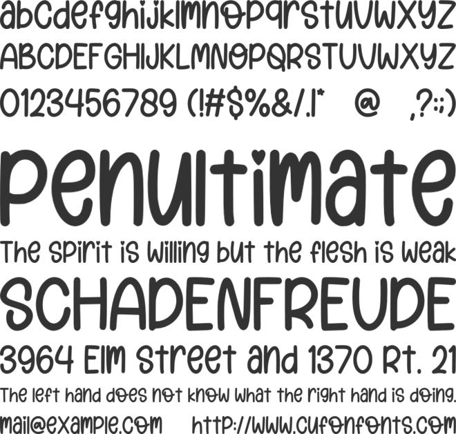 Wednesday Holiday font preview