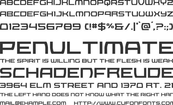 Icemaster font preview