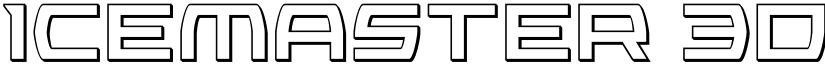 Icemaster 3D font
