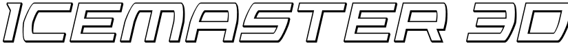 Icemaster 3D Italic font