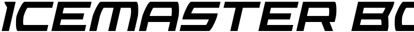 Icemaster Bold Italic font