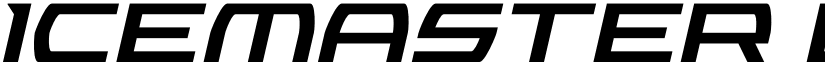 Icemaster Expanded Italic font