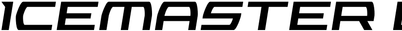 Icemaster Expanded Semi-Italic font