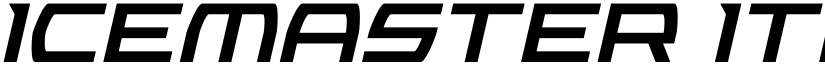 Icemaster Italic font