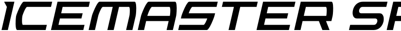 Icemaster Spaced Italic font