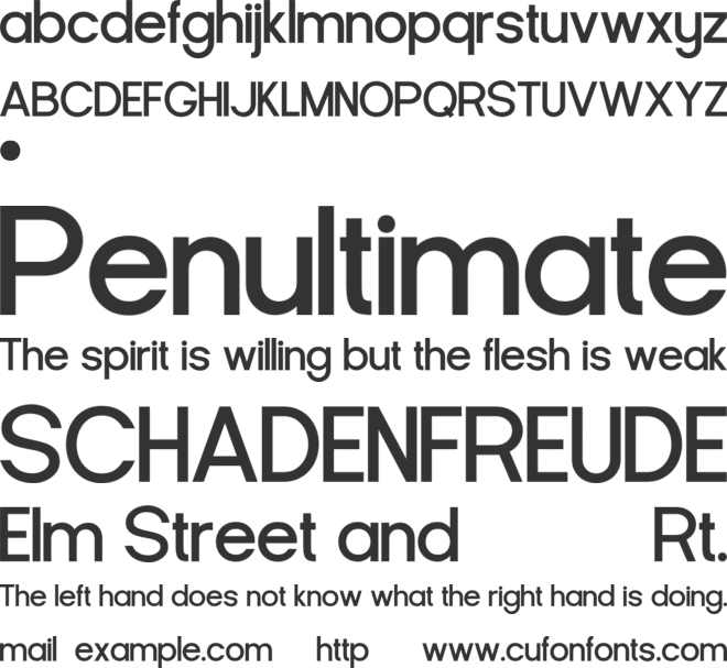 MIFETRO font preview