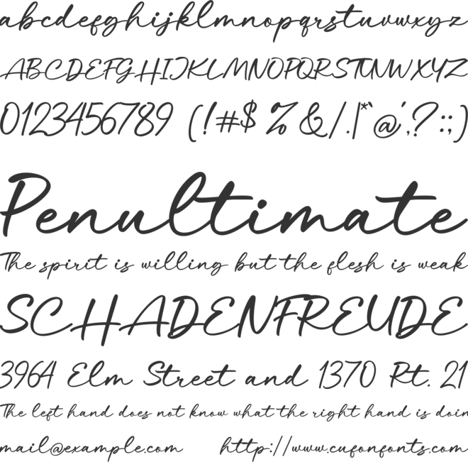 Comtic Hiden font preview
