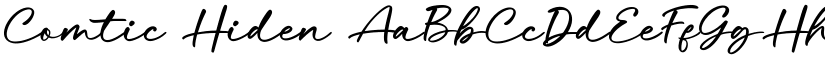 Comtic Hiden font