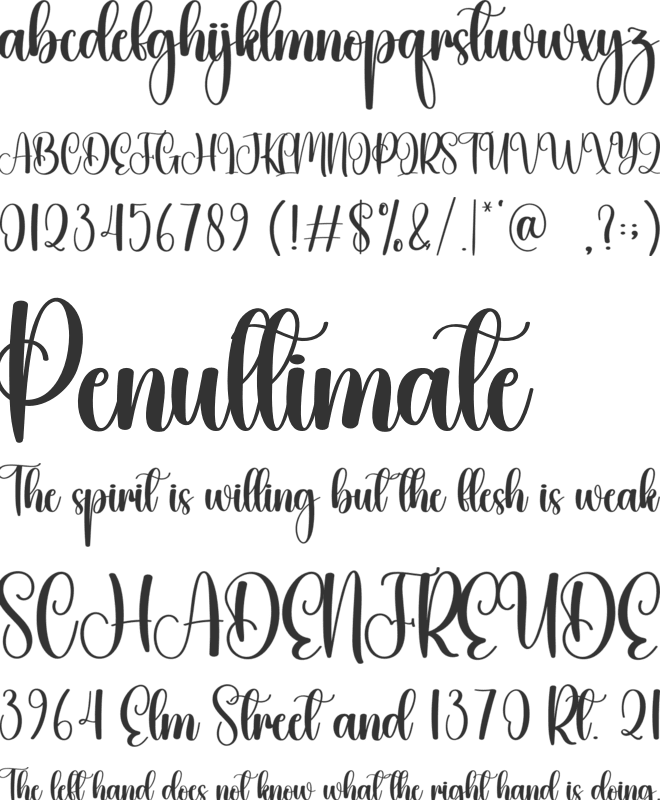 Easter font preview