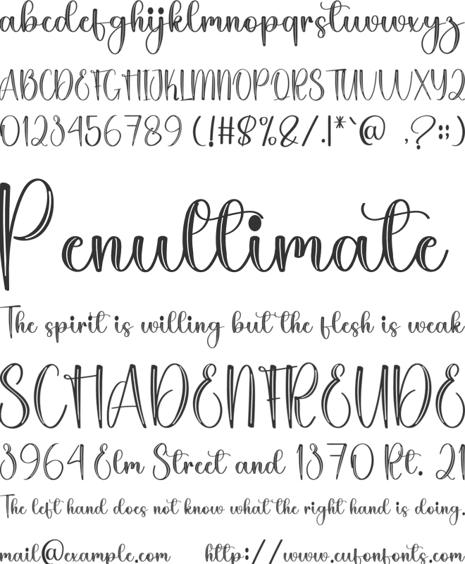Autumn Handmade font preview