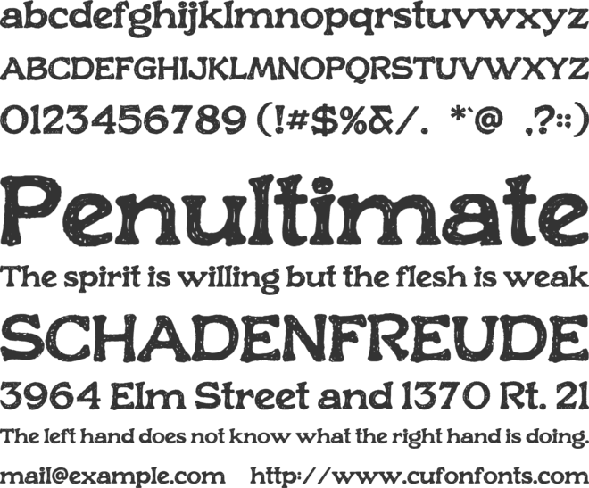 Roghen font preview