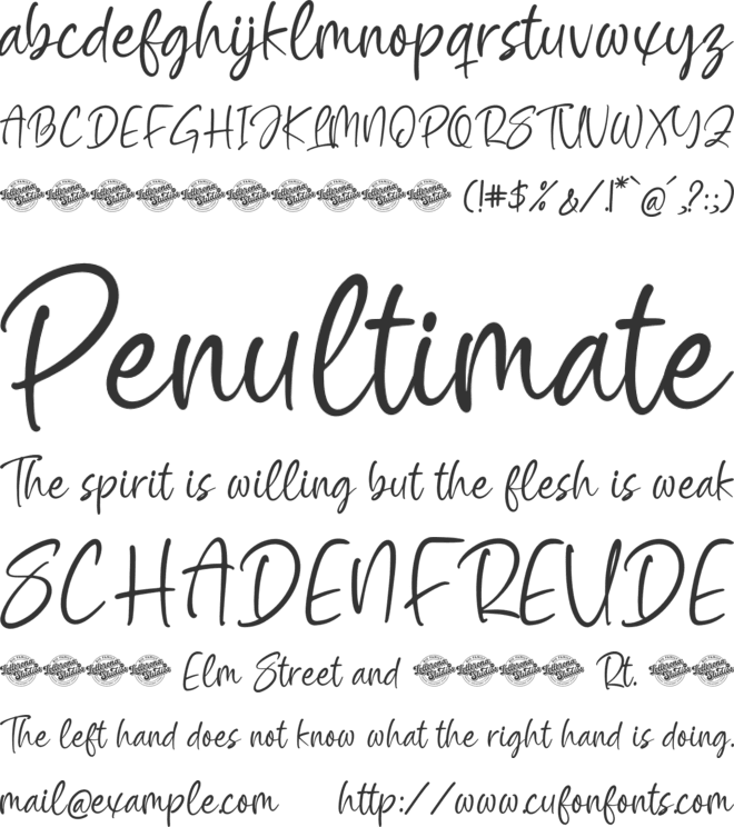 Silent Joy font preview