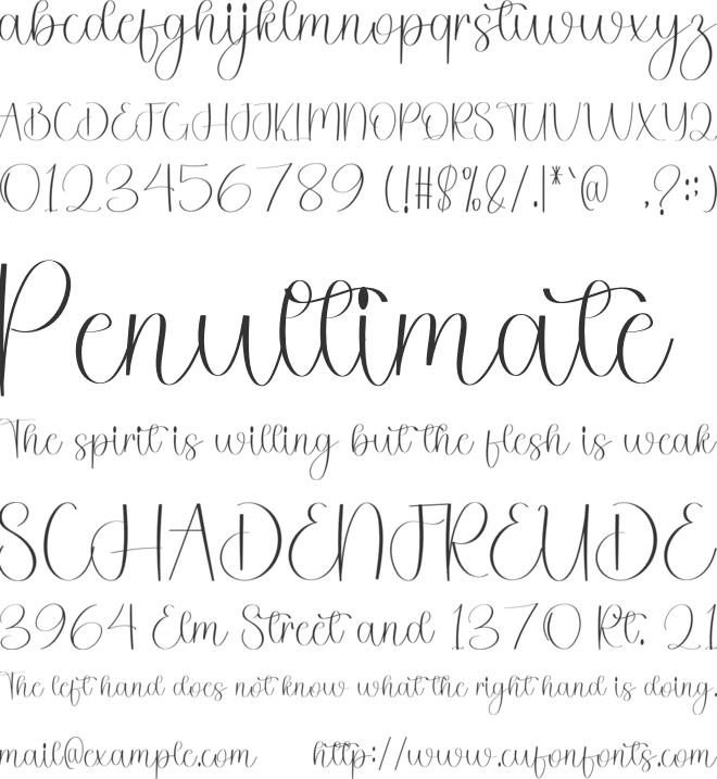 Outside Husband font preview
