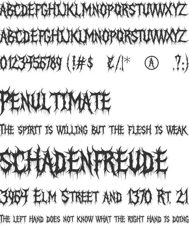 Darkhorn font preview