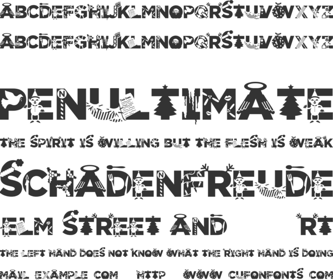 Christmabet font preview