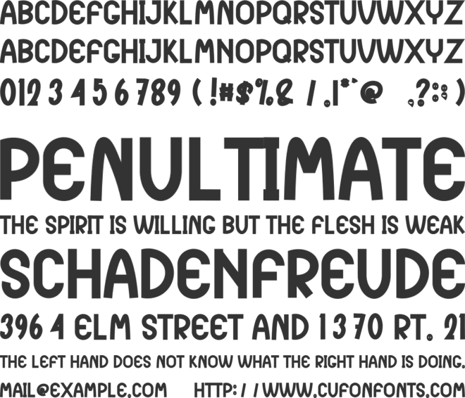 Marching font preview