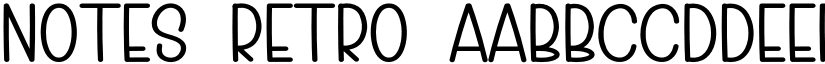 Notes Retro font