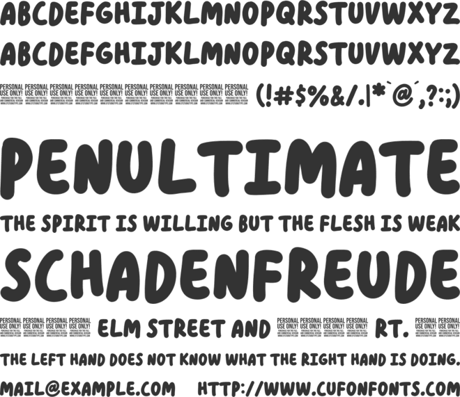 Orange Gumdrop - Personal Use font preview