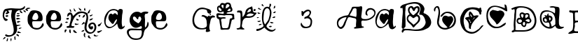 Teenage Girl 3 font